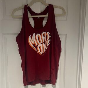 Orangetheory Red Tank Top with Heart Graphic